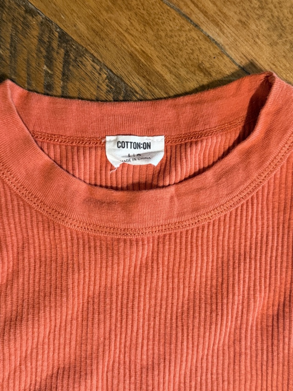 Cotton On Ribbed Tank Top - Rust Orange - Picture 2 of 2